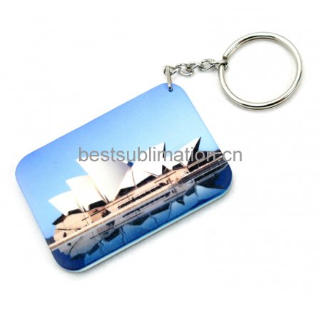 Rectangular Plastic Keychain 48*68mm