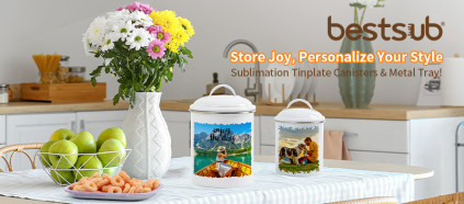 Store Joy, Personalize Your Style — with Our Sublimation Tinplate Canisters & Metal Tray!