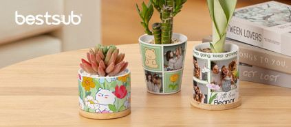 Sublimation Ceramic Pots for Flowers, Succulents, Plants & More