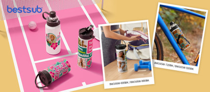 Brand New 2-in-1 Portable Handle & Straw Lid - Sublimation Stainless Steel Water Bottle