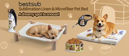 Sublimation Linen & Microfiber Pet Bed – A Dreamy Spot to Snooze!