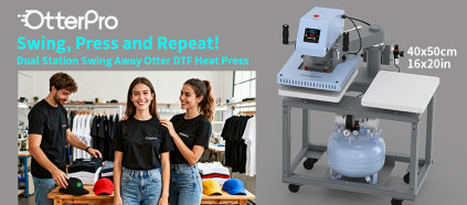 Swing, Press and Repeat! Dual Station Swing Away Otter DTF Heat Press