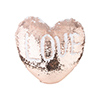 Heart Shaped Sequin Pillow Cover (Champagne w/ White, 39*44cm)