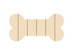 Tablero de madera en forma de hueso (25.4*12.7*1.5cm)