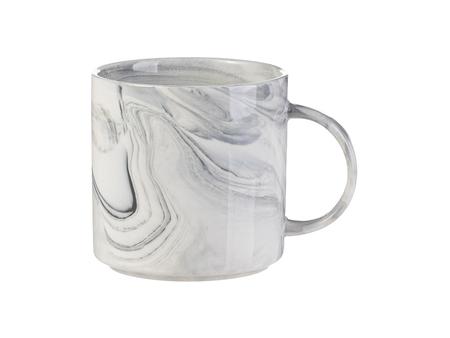 Taza Estocable Acabado Mármol 350ml (Gris)