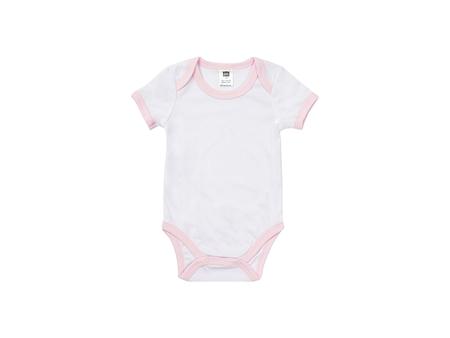 Baby Onesie Short Sleeve M(Pink Edge,3-6M)
