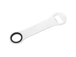 Abridor Garrafas Inox Branco com Anel de Silicone (4.5*18.2cm)