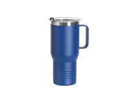 Engraving Blanks 22oz/650ml Powder Coated Ringneck Grip Stainlee Steel Tumbler with Handle(Royal Blue)