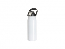 Sublimation Blanks 57oz/1700ml Stainless Steel Travel Bottle w/ Black Portable Straw Lid &amp; Handle(White)