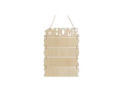 5 Piezas Madera Contrachapada HOME Señales Colgantes (Rectángulo)