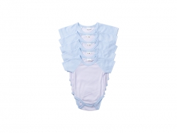 Mono Bebé Manga Corta Raglán Talla L (Azul Claro,6-12M)