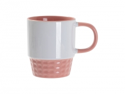 Sublimation Blanks 10oz/300ml Stackable Inner/Handle Color Mug--Pink