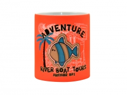 Caneca Color Total 11oz (Mate, Vermelho Alaranjado)