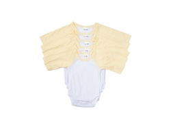 Macacão Bebê Manga Comprida Raglã Tamanho M (Amarelo,3-6M)