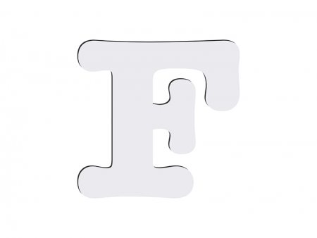 Sublimation HB Letters -F (10*10cm)