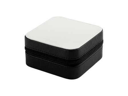 Caja de joyas sub PU con inserto (10*10*5 cm, Negro)