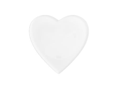 Placa de identificación acrílica (forma de corazón, 6 * 6.2 * 0.4cm)