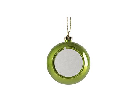 Adorno de bola de Navidad brillante de plástico de 8 cm sin insert (verde claro)Cantidad mínima: 2000uds