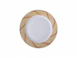Sublimation 10&quot; Plate w/ Golden Pattern