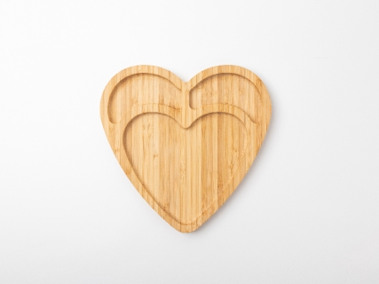 Engraving Blanks Bamboo Baby Heart Plate