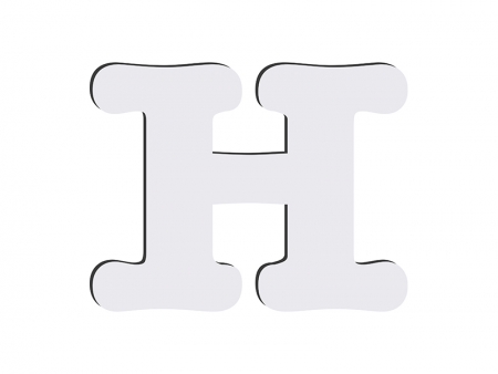 Sublimation HB Letters -H (10*10cm)