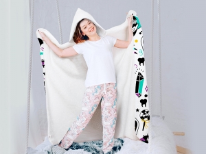 Sublimation Blanks Minky Hooded Blanket (130*150cm/51.18&quot;x59.05&quot;)