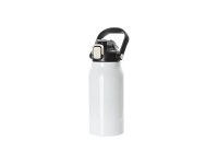 Sublimation Blanks 44oz/1300ml Stainless Steel Travel Bottle w/ Black Portable Straw Lid &amp; Handle(White)