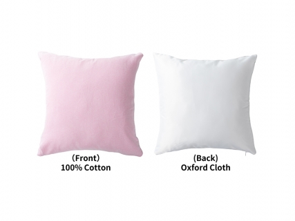 Two-Tone Sublimation Blanks Pillow Cover (40*40cm/15.7&quot; x 15.7&quot;, Light Pink)