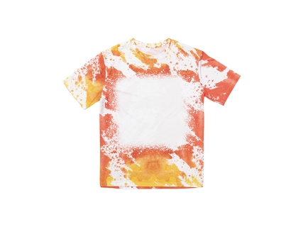 Dreams Orange Bleached Leopard Cotton Feeling T-shirt for Sublimation Printing