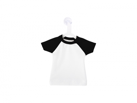 Sublimation Mini T-shirt with Hanger (Collar/Sleeve in Black) MOQ:100pcs/color