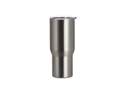 Tumbler Travel Acero Inoxidable 25oz/750ml con Tapa plana transparente (Plateado)Cantidad mínima 2000pcs