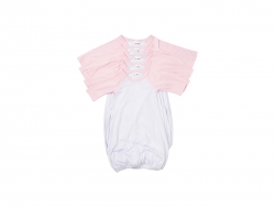 Pijama Bebê Manga Comprida Raglã Tamanho S (Rosa,0-3M)