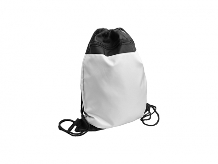 Sublimation Drawstring Backpack(Black Polyester)