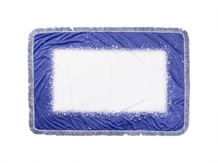 Sublimation Blanks Bleached Starry Plush Throw Blanket (Blue Rectangle）