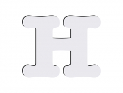 Sublimation HB Letters - H (MOQ: 36)