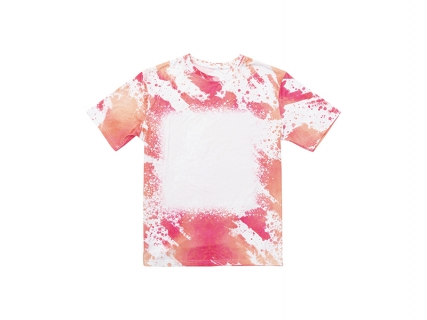 Dreamy Pink Bleached Leopard Cotton Feeling T-shirt for Sublimation Printing