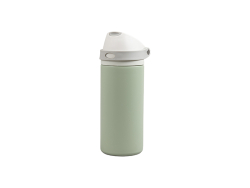 18oz/550ml Powder Coated Stainless Steel Bottle w/ Pop Lid (Green)