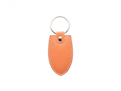 Llavero Cuero PU para grabado a láser (Escudo, Naranja)