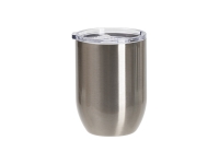 Sublimation Blanks 15oz/450ml Stainless Steel Stemless Wine Cup(Silver)