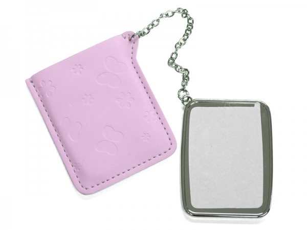 Sublimation Rectangular Hand Mirror with Leather Case
