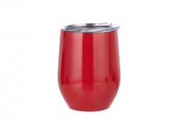 Vaso Vino Sin Asa Acero Inoxidable 12oz/360ml (Rojo)
