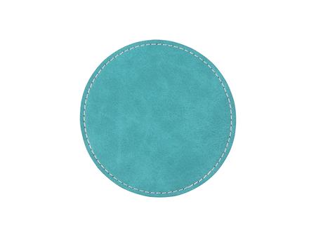 Posavasos Redondo Cuero PU(Verde, 9.5cm)