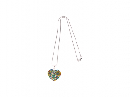 Sublimation Heart-Shaped Shell Necklace (25*30mm)