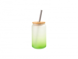 Sublimation Blanks 13oz/400ml Glass Mug Gradient Green