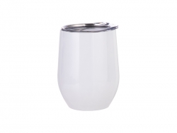 Vaso Vino Sin Asa Acero Inoxidable 12oz/360ml  (Blanco)