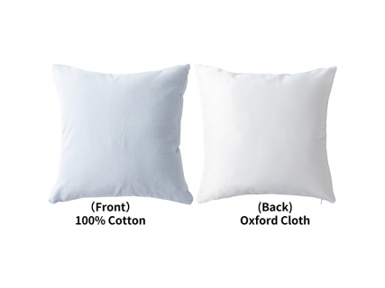 Two-Tone Sublimation Blanks Pillow Cover (40*40cm/15.7&quot; x 15.7&quot;, Light Blue)