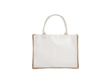 Bolsa de compras de lona de lino DTF (30 * 40 * 12 cm)