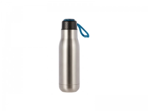 17oz/500ml Stainless Steel Bottle with Portable Lid(Silver)