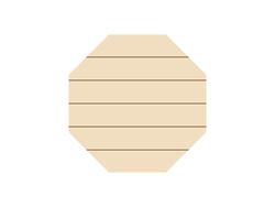 Sublimation Blanks Hexagon Plywood Sign w/ Stripes (25.4*25.4*1.5cm)