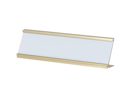 6 x 20cm Gold Name Plate Holder with White Box